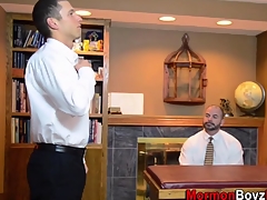 Muscly mormon elder cums